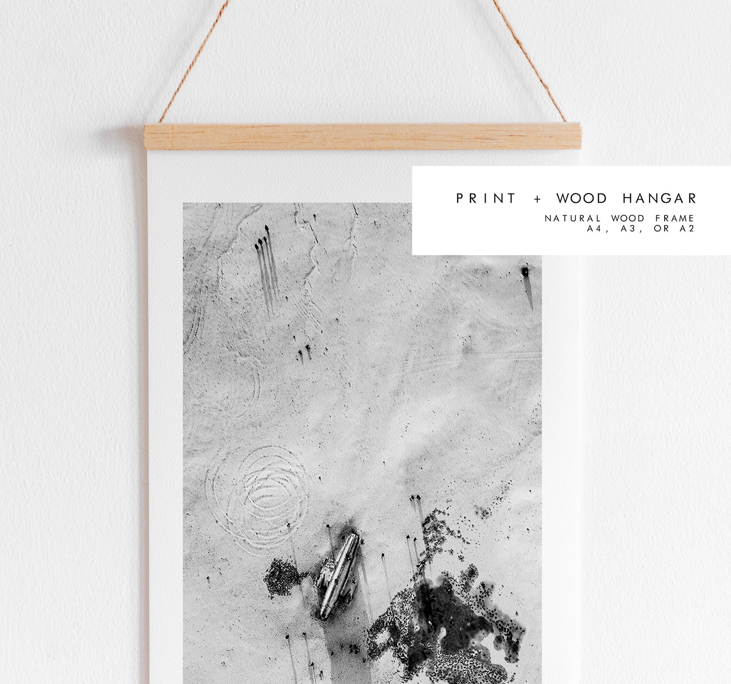 Sólheimasandur - Iceland Photography Print - Iceland Wall Art - Iceland Poster - Aerial Photography - Black and White Photography - Plane