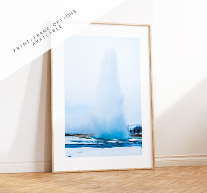 Strokkur Print - Iceland Photography Print - Iceland Wall Art - Iceland Poster - Iceland Geyser - Icelandic Geyser - Geysir - Golden Circle