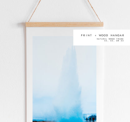 Strokkur Print - Iceland Photography Print - Iceland Wall Art - Iceland Poster - Iceland Geyser - Icelandic Geyser - Geysir - Golden Circle