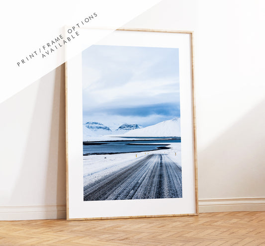 Northern Iceland - Iceland Photography Print - Iceland Wall Art - Iceland Poster - Snaefellsnes - Icelandic Roads - Winter Landscape