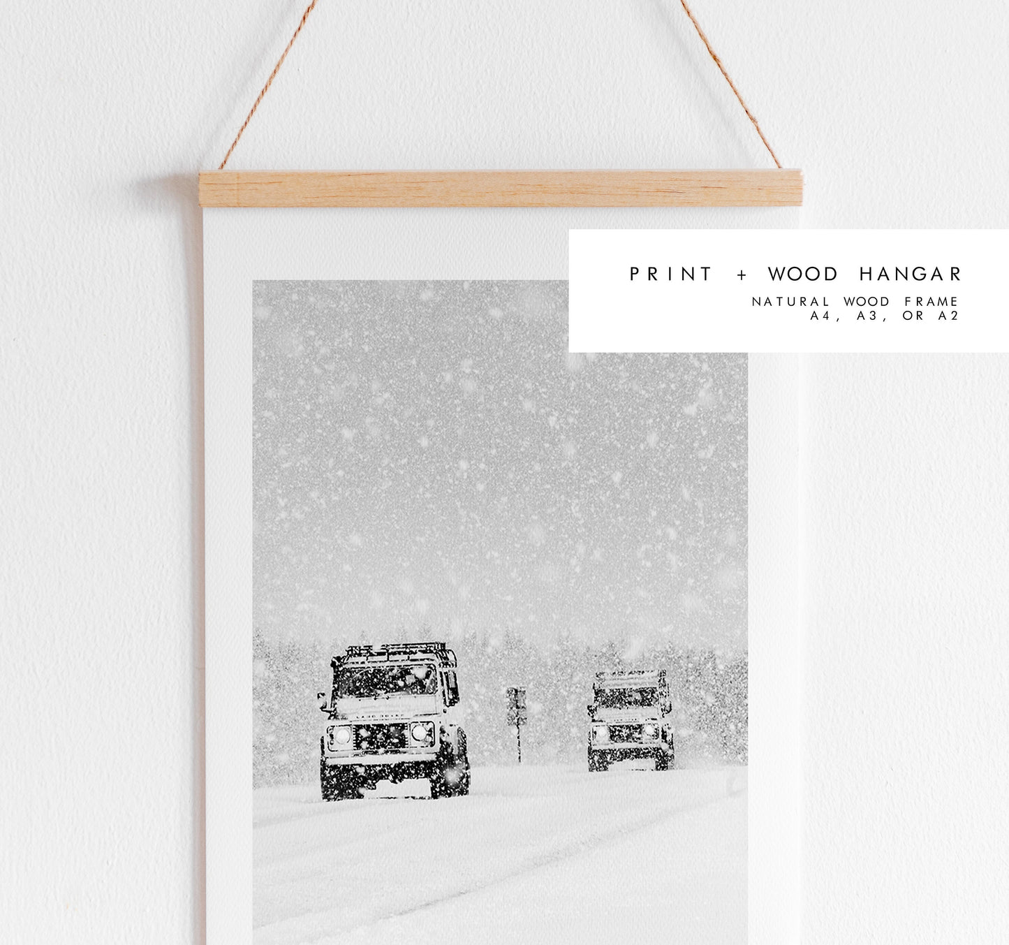 Snowstorm - Iceland Photography Print - Iceland Wall Art - Iceland Poster - Black and White Photography - Blizzard - Winter Scene - Snow