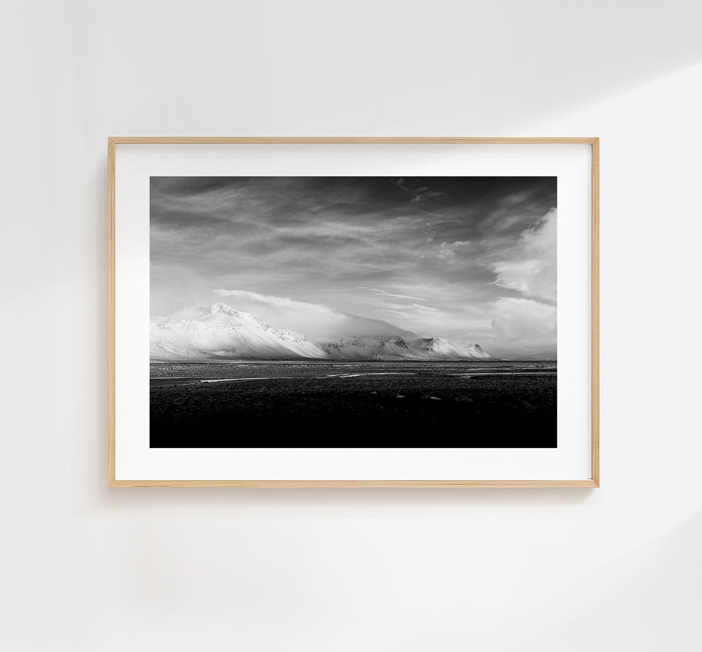 Iceland Mountains - Iceland Photography Print - Iceland Wall Art - Iceland Poster - Black and White Photography - Landscape - Mountain Print