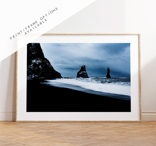 Reynisfjara Black Sand Beach -  Iceland Photography Print - Iceland Wall Art - Iceland Poster - Landscape - Icelandic Beach - Black Sand