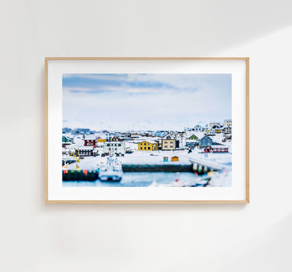 Stykkishólmur Print - Iceland Photography Print - Iceland Wall Art - Iceland Poster - Landscape - Icelandic Houses - Town - Architecture