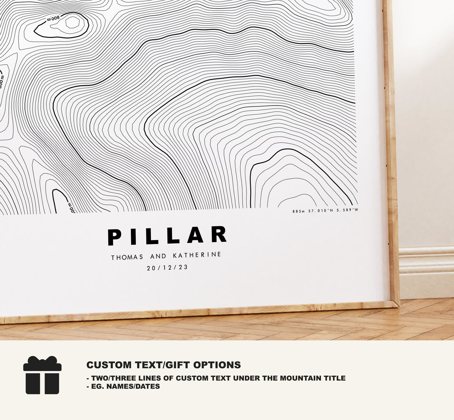 Pillar Print - Contour Map -  Pillar Lake District Map - Lake District - Topographic Map - Print - Poster - Wall Art - Topography