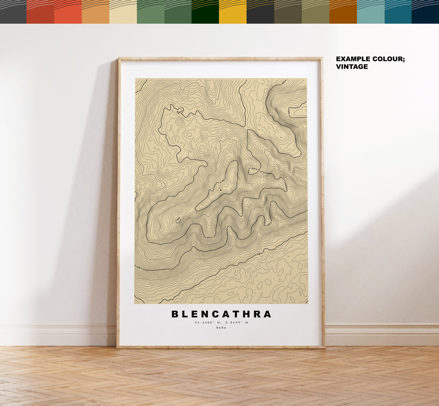 Blencathra Print - Contour Map -  Blencathra Lake District Map - Lake District - Topographic Map - Print - Poster - Wall Art - Topography