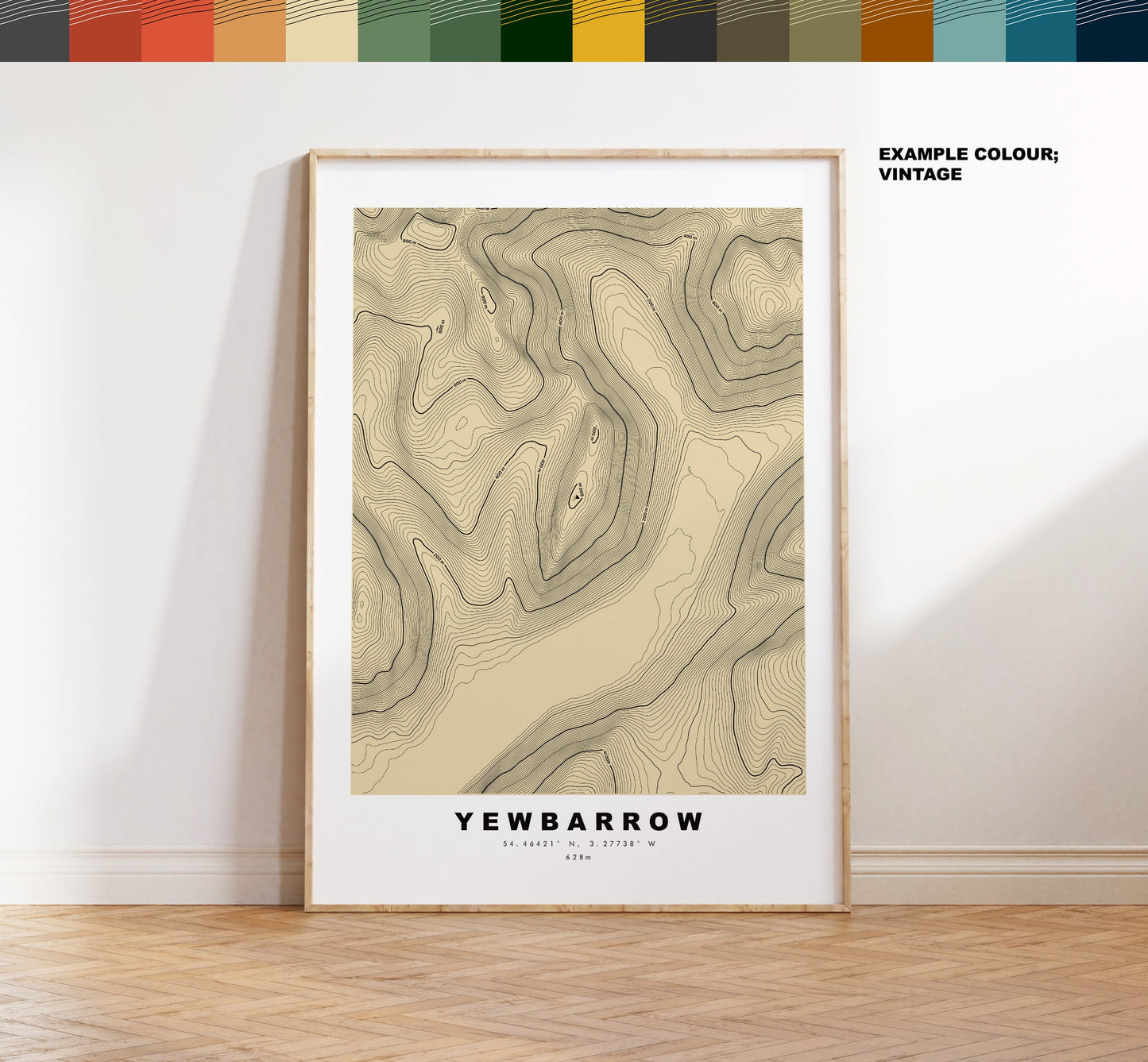 Yewbarrow Print - Contour Map -  Yewbarrow Lake District Map - Lake District - Topographic Map - Print - Poster - Wall Art - Topography