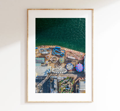 Clarence Pier - Photography Print - Portsmouth and Southsea Prints - Wall Art -  Frame and Canvas Options - Portrait - Aerial