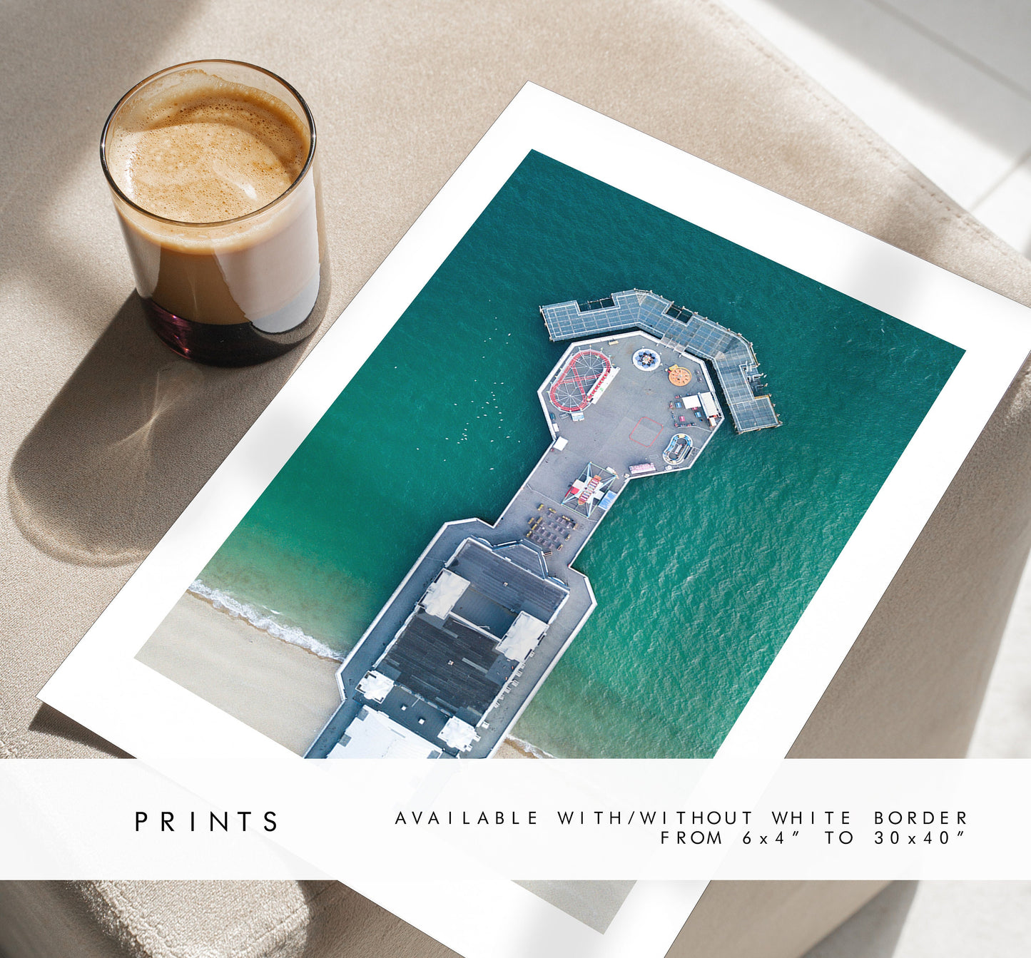 South Parade Pier - Photography Print - Portsmouth and Southsea Prints - Wall Art -  Frame and Canvas Options - Portrait - Aerial