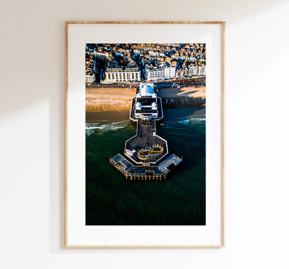 South Parade Pier - Photography Print - Portsmouth and Southsea Prints - Wall Art -  Frame and Canvas Options - Portrait - Aerial