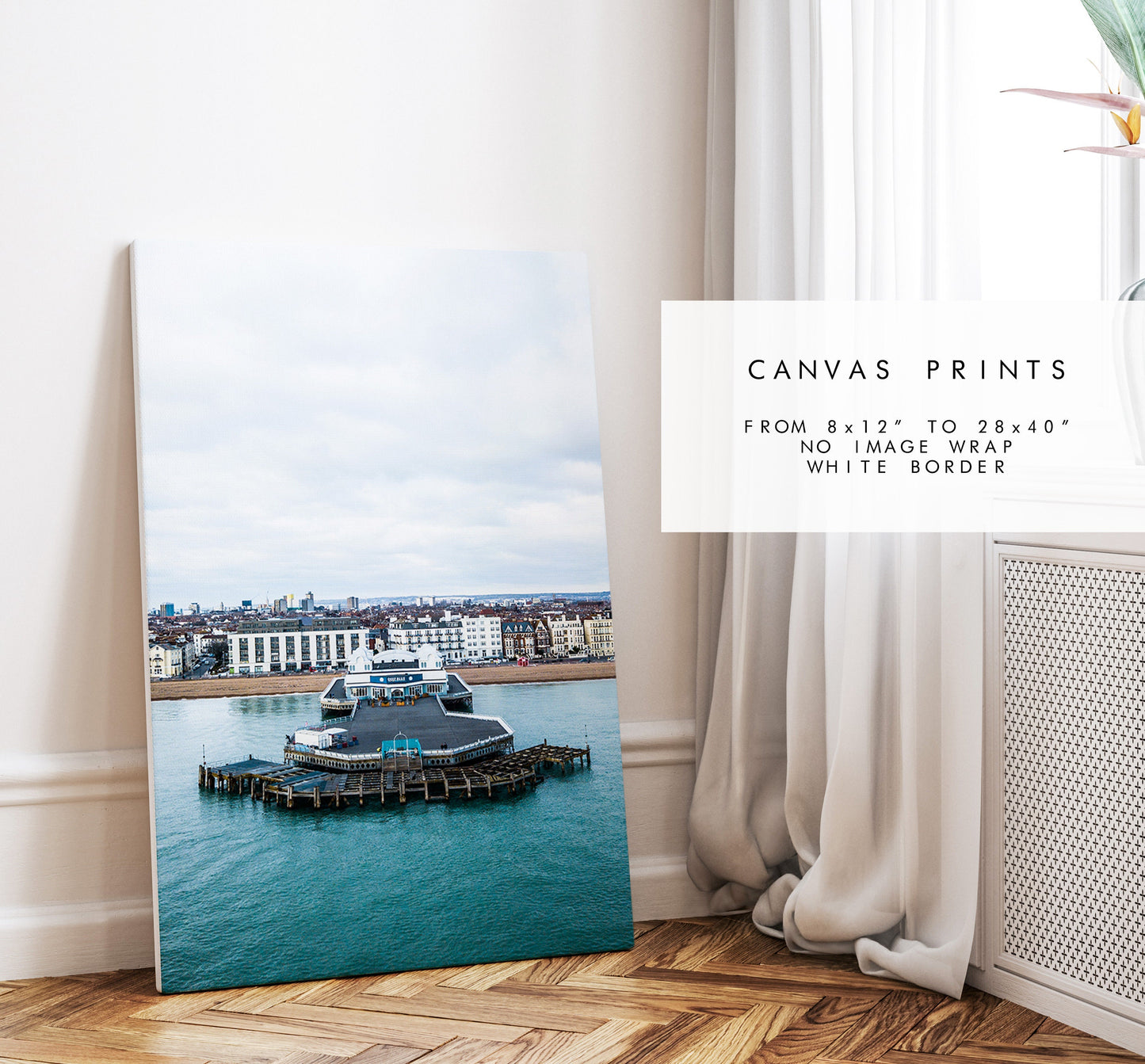 South Parade Pier - Photography Print - Portsmouth and Southsea Prints - Wall Art -  Frame and Canvas Options - Portrait - Aerial