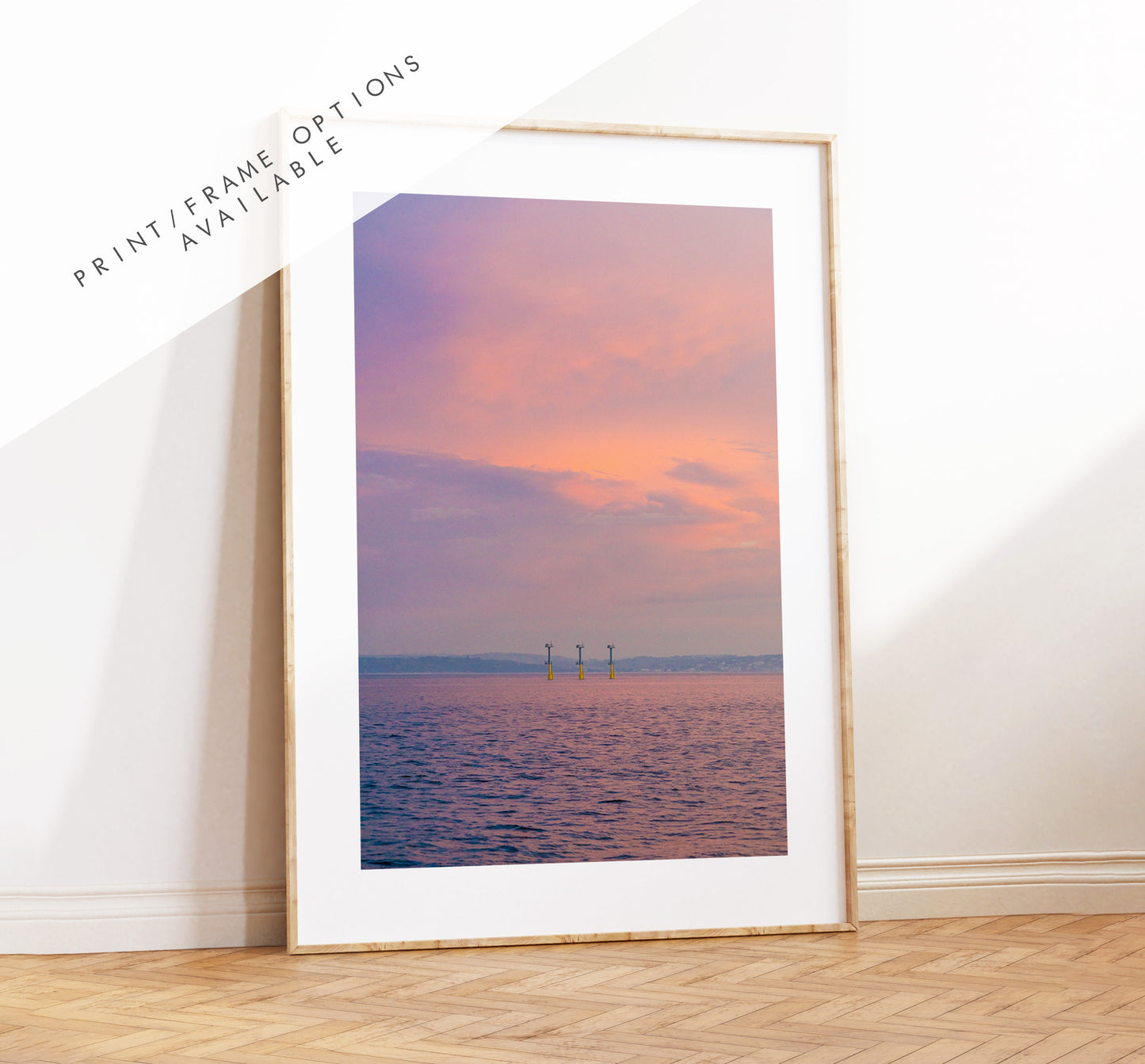 Solent Sunset - Photography Print - Portsmouth and Southsea Prints - Wall Art -  Frame and Canvas Options - Portrait