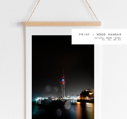 Portsmouth Nightscape - Photography Print - Portsmouth and Southsea Prints - Wall Art -  Frame and Canvas Options - Portrait