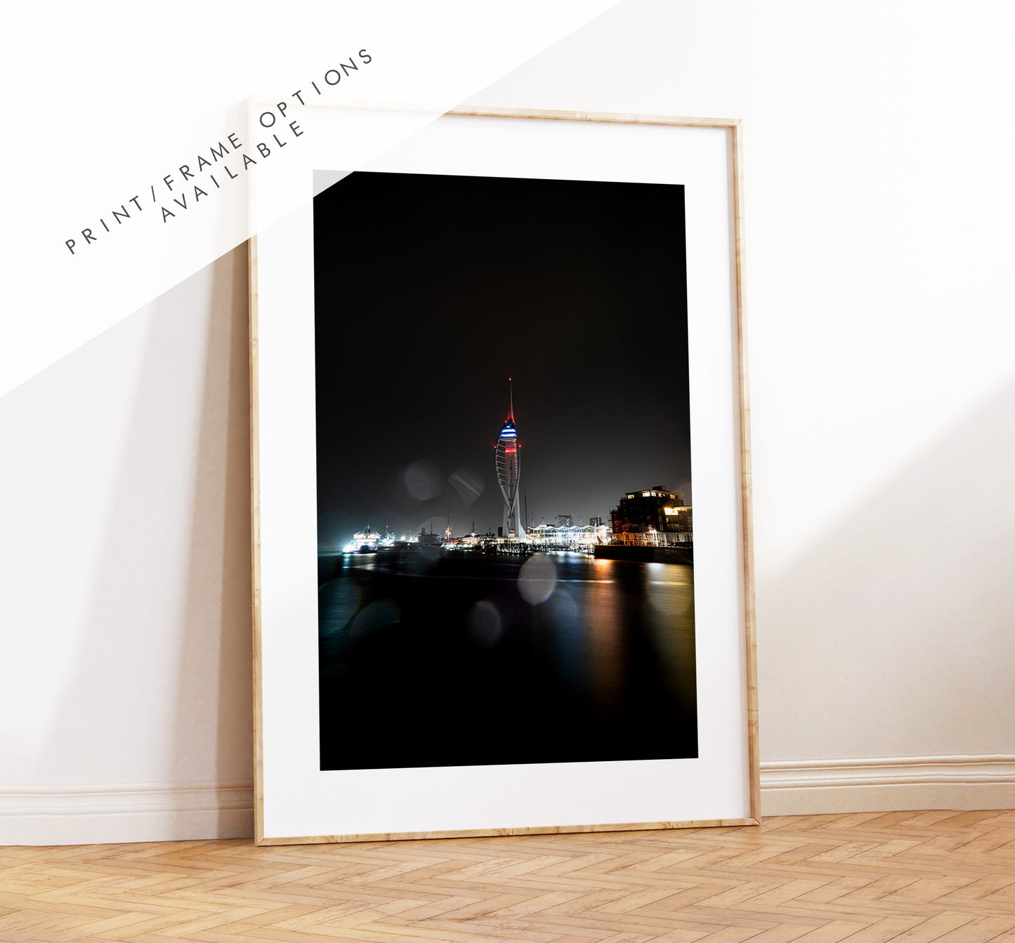 Portsmouth Nightscape - Photography Print - Portsmouth and Southsea Prints - Wall Art -  Frame and Canvas Options - Portrait