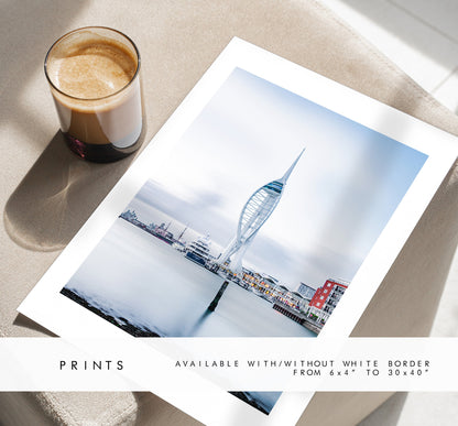 Spinnaker Tower - Photography Print - Portsmouth and Southsea Prints - Wall Art -  Frame and Canvas Options - Portrait