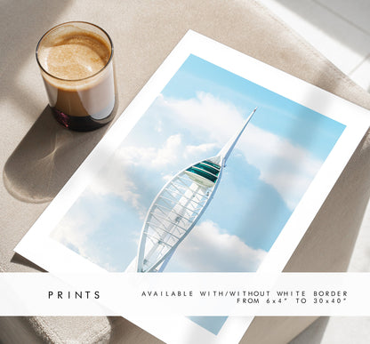 Spinnaker Tower - Photography Print - Portsmouth and Southsea Prints - Wall Art -  Frame and Canvas Options - Portrait