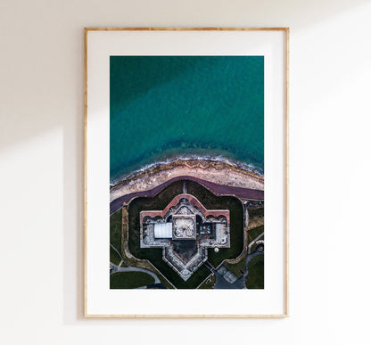 Southsea Castle - Photography Print - Portsmouth and Southsea Prints - Wall Art -  Frame and Canvas Options - Portrait - Aerial