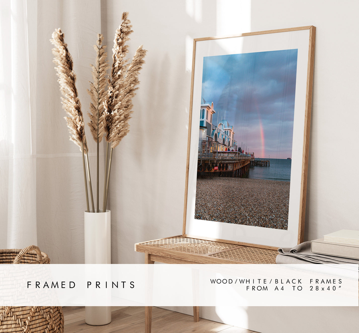 Southsea Rainbow - Photography Print - Portsmouth and Southsea Prints - Wall Art -  Frame and Canvas Options - Portrait