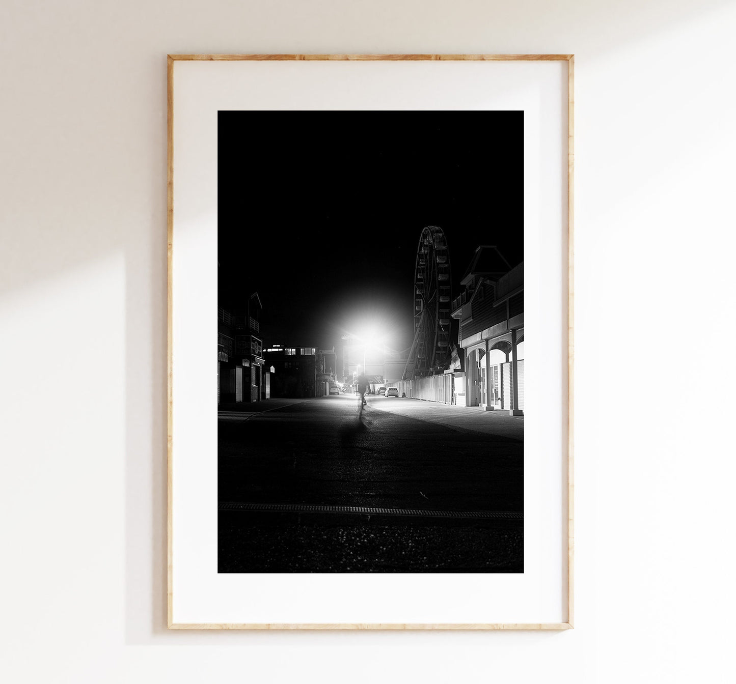 Clarence Pier - Photography Print - Portsmouth and Southsea Prints - Wall Art -  Frame and Canvas Options - Portrait - BW