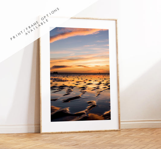 Southsea Beach - Photography Print - Portsmouth and Southsea Prints - Wall Art -  Frame and Canvas Options - Portrait