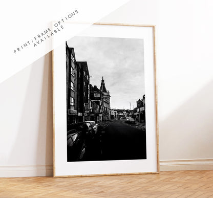 Albert Road - Photography Print - Portsmouth and Southsea Prints - Wall Art -  Frame and Canvas Options - Portrait - BW