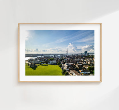 Portsmouth Skyline - Photography Print - Portsmouth and Southsea Prints - Wall Art -  Frame and Canvas Options - Landscape - Aerial