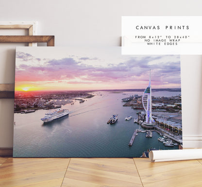 Portsmouth Harbour - Photography Print - Portsmouth and Southsea Prints - Wall Art -  Frame and Canvas Options - Landscape - Aerial