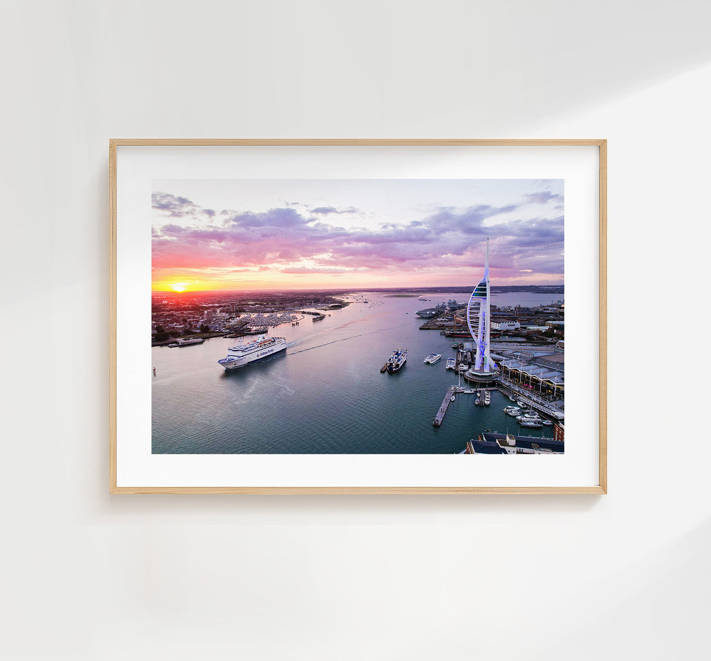 Portsmouth Harbour - Photography Print - Portsmouth and Southsea Prints - Wall Art -  Frame and Canvas Options - Landscape - Aerial