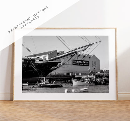 Portsmouth Harbour - Photography Print - Portsmouth and Southsea Prints - Wall Art -  Frame and Canvas Options - Landscape - BW