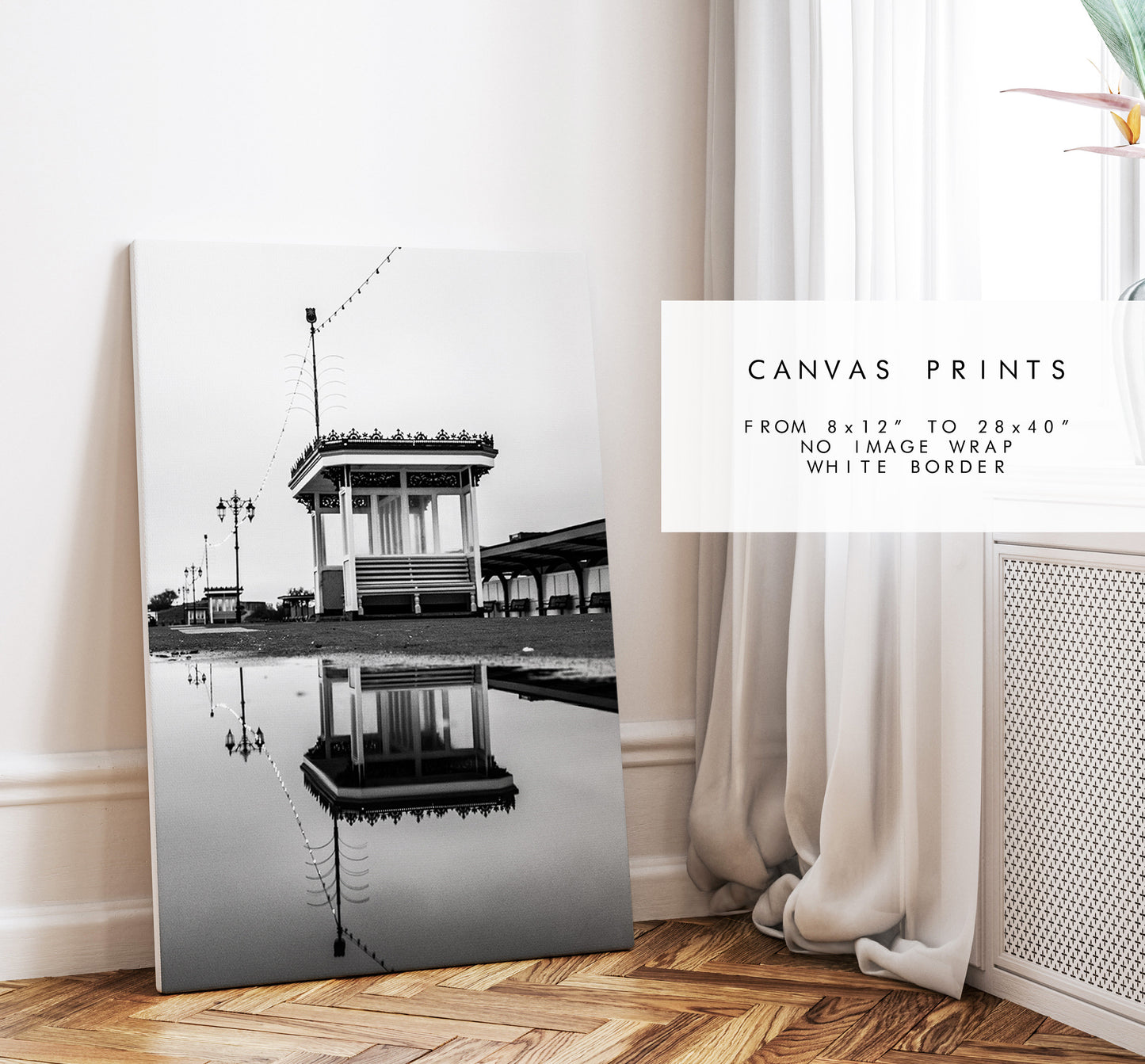 Southsea Black and White Print Set x3 - Sunsets - Photography Print Set - Portsmouth - Southsea - South Parade - Hotwalls - Shelters