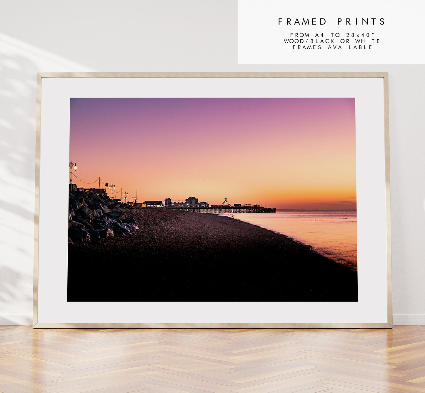 Southsea Sunrise - Photography Print - Portsmouth and Southsea Prints - Wall Art -  Frame and Canvas Options -  Landscape