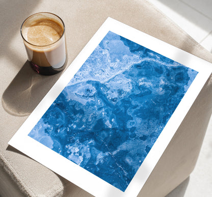 Frozen Bay - Iceland Photography Print - Iceland Wall Art - Iceland Poster - Aerial Photography - Jökulsárlón - Glacier - Abstract Print