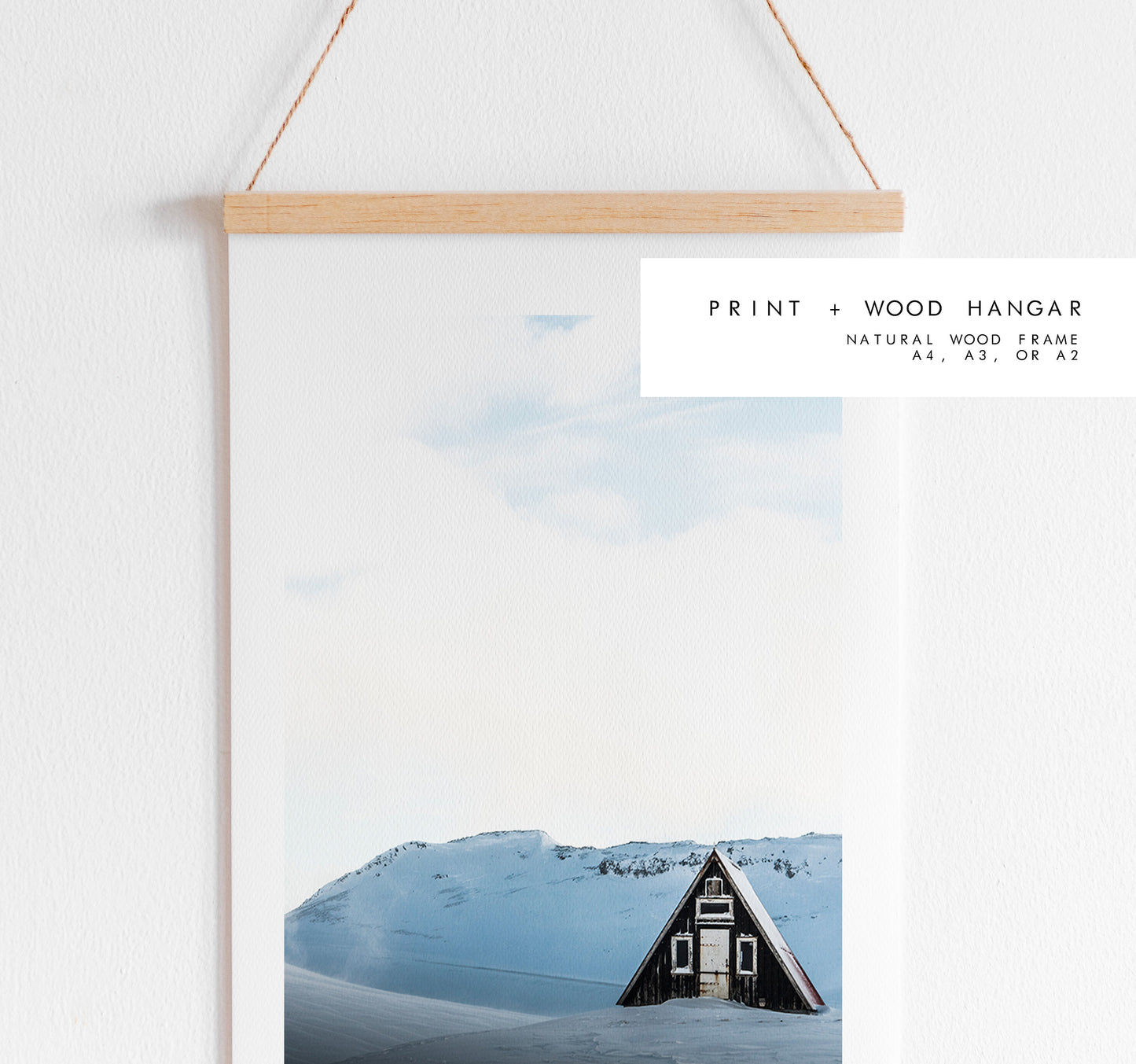 Scandinavian Print - Iceland Photography Print - Iceland Wall Art - Iceland Poster - House in the Snow - Snaefellsnes - Northern Iceland