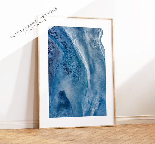 Aerial Seascape - Iceland Photography Print - Iceland Wall Art - Iceland Poster - Aerial Photography - Iceland Minimalist Print - Abstract