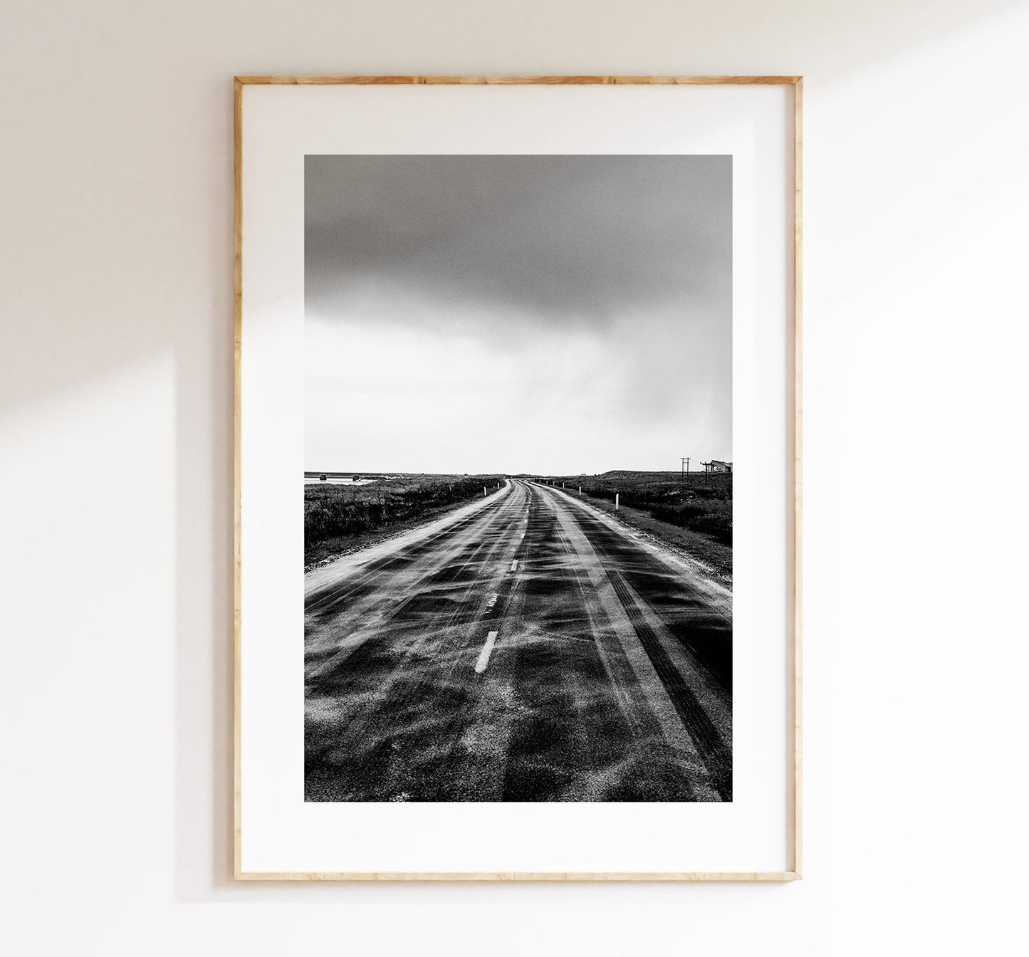 Black and White Road Print - Iceland Photography Print - Iceland Wall Art - Iceland Poster - Black and White Photography - Southern Iceland