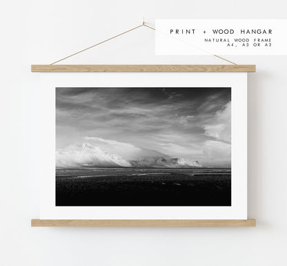 Iceland Mountains - Iceland Photography Print - Iceland Wall Art - Iceland Poster - Black and White Photography - Landscape - Mountain Print