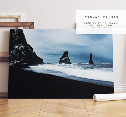 Reynisfjara Black Sand Beach -  Iceland Photography Print - Iceland Wall Art - Iceland Poster - Landscape - Icelandic Beach - Black Sand