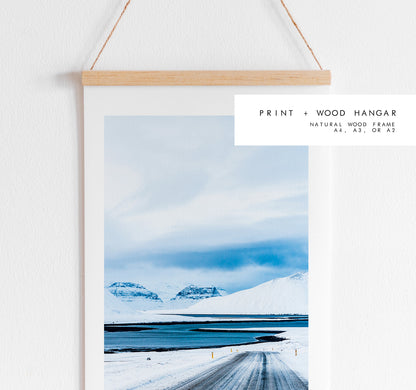 Iceland Print Set - Winter Landscapes - Print Set x3 - Iceland Landscape - Mountains - Minimalist Wall Art - Contemporary - White Wall Art