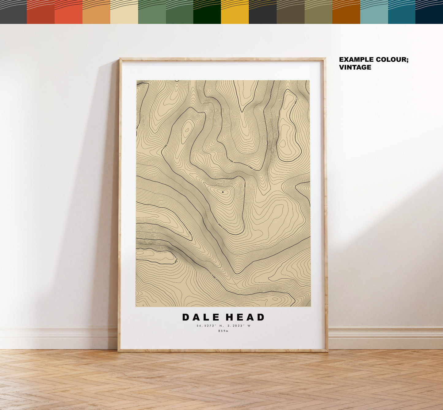 Dale Head Print - Contour Map -  Dale Head Lake District Map - Lake District - Topographic Map - Print - Poster - Wall Art - Topography