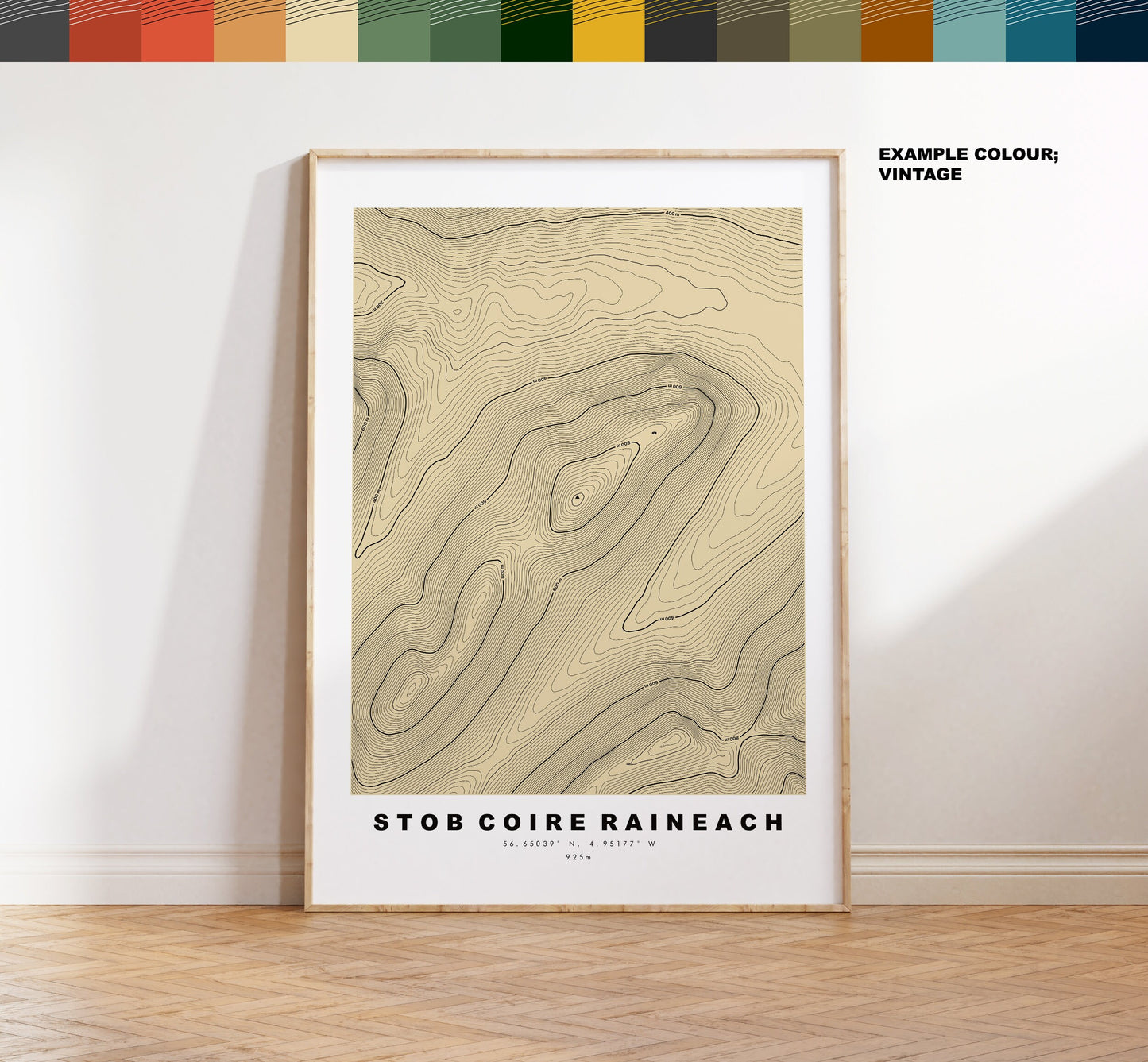 Stob Coire Raineach Print - Contour Map - Stob Coire Raineach Poster - Scotland - Topographic Map - Print - Wall Art - Raineach Map