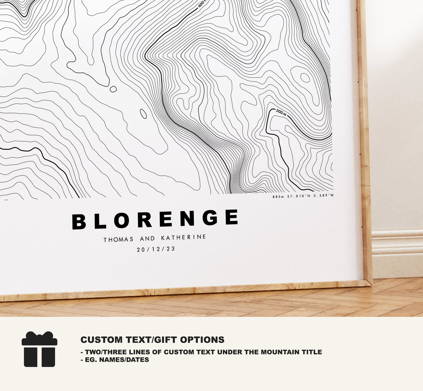 Blorenge Print - Contour Map - Blorenge, Brecon Beacons - Wales - Topographic Map - Wall Art - Blorenge Contour Map - Topography