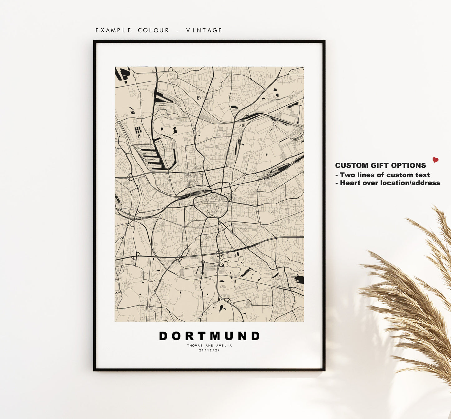 Dortmund Map Print - City Map Poster - Map Wall Art - Germany City Maps - Dortmund Print - Dortmund Poster - Minimalist City Map - Germany