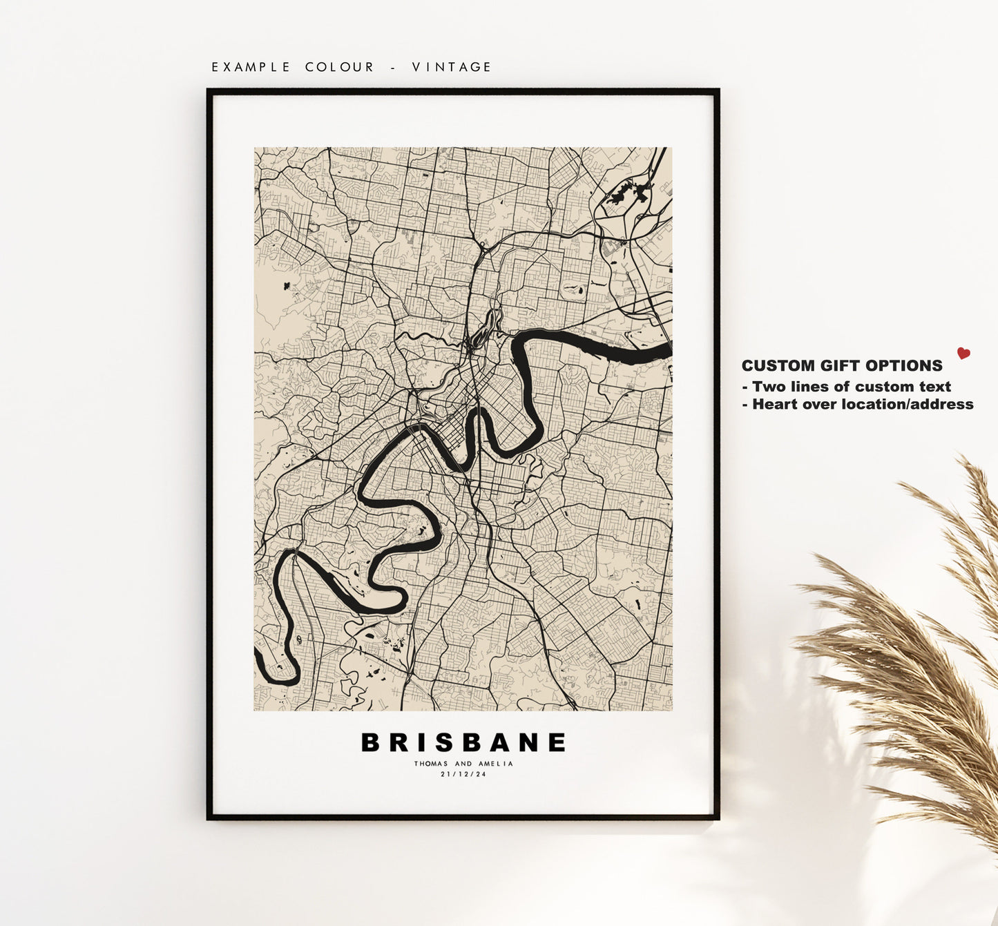 Brisbane Map Print - City Map Poster - Map Wall Art - Australia City Maps - Brisbane Print - Brisbane Poster - Minimalist City Map