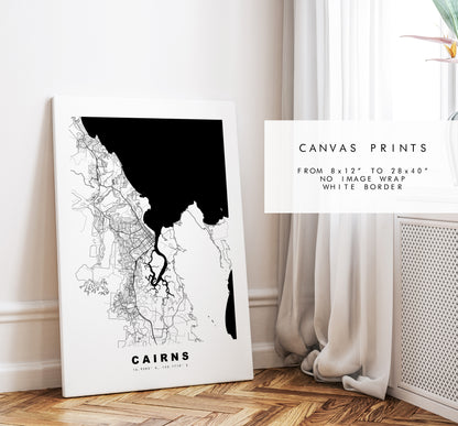 Cairns Map Print - City Map Poster - Map Wall Art - Australia City Maps - Cairns Print - Cairns Poster - Minimalist City Map - Australia