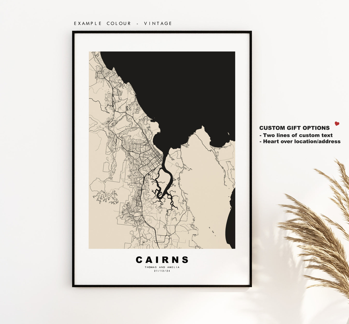 Cairns Map Print - City Map Poster - Map Wall Art - Australia City Maps - Cairns Print - Cairns Poster - Minimalist City Map - Australia