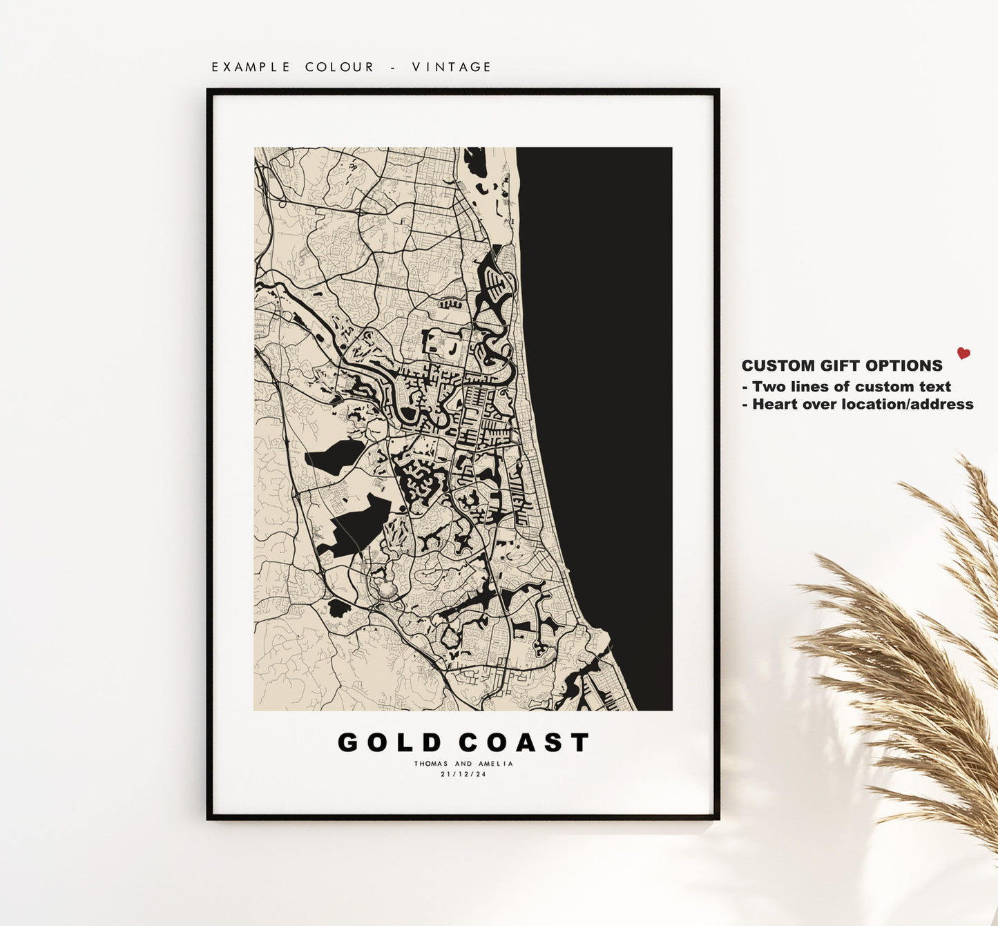 Gold Coast Map Print - City Map Poster - Map Wall Art - Australia City Maps - Gold Coast Print - Gold Coast Poster - Minimalist City Map