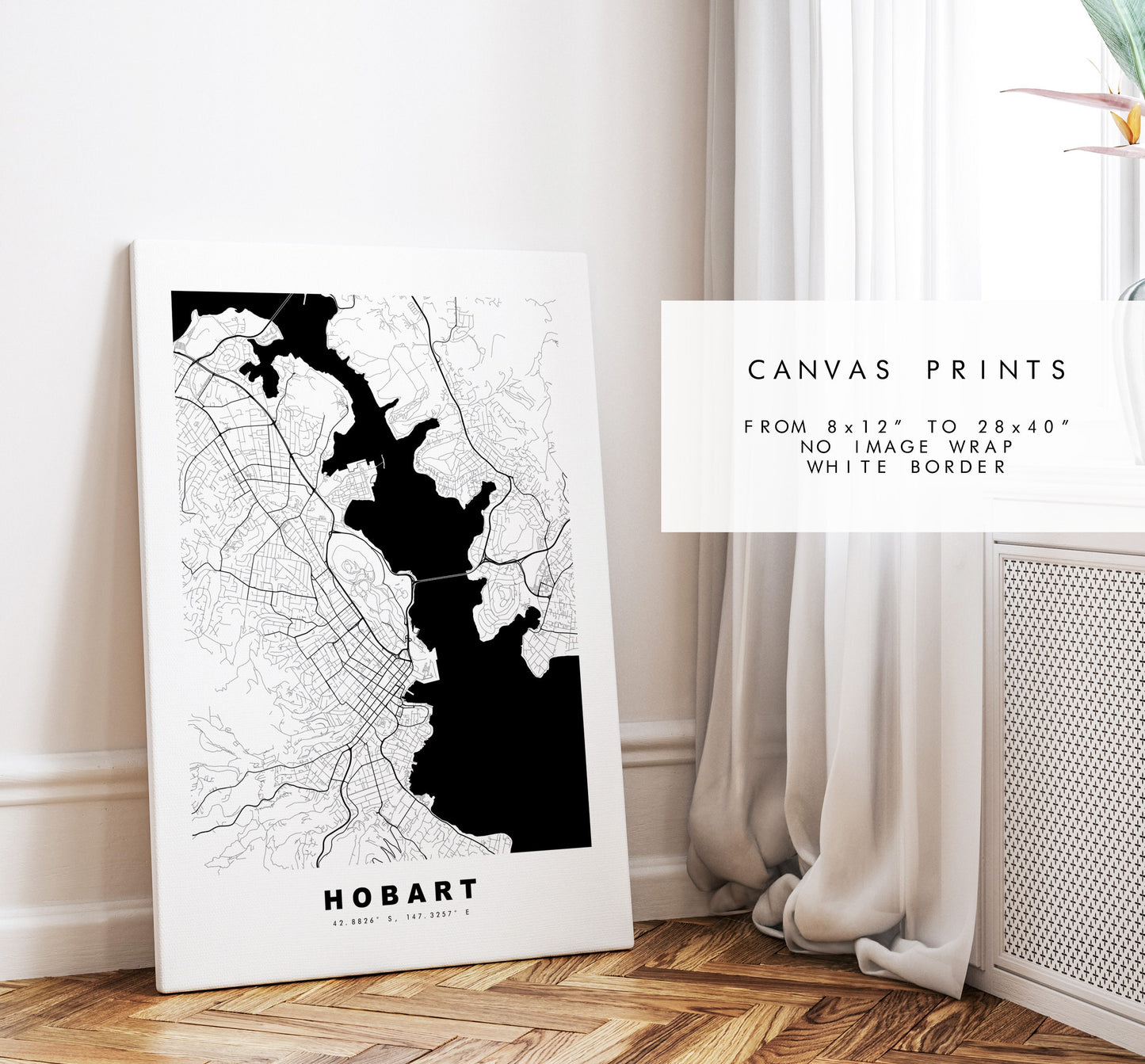 Hobart Map Print - City Map Poster - Map Wall Art - Australia City Maps - Hobart Print - Hobart Poster - Minimalist City Map - Australia