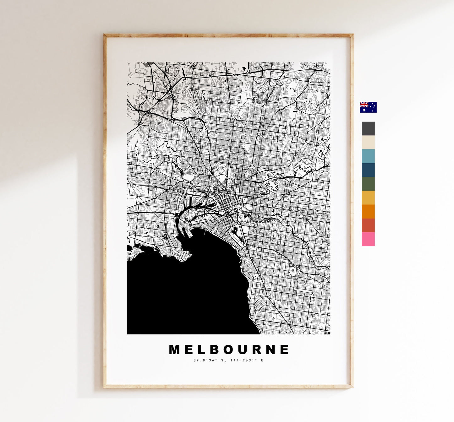 Melbourne Map Print - City Map Poster - Map Wall Art - Australia City Maps - Melbourne Print - Melbourne Poster - Minimalist City Map