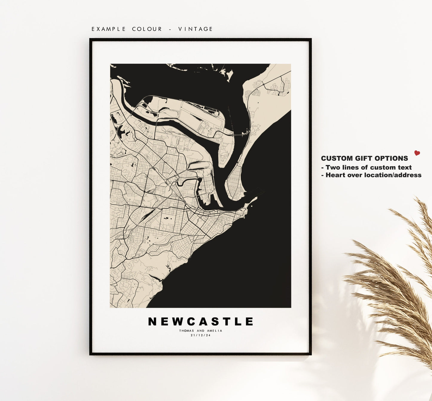 Newcastle, Australia Map Print - City Map Poster - Map Wall Art - Australia City Maps - Newcastle Print - Poster - Minimalist City Map