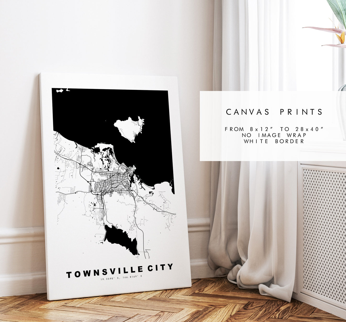 Townsville Map Print - City Map Poster - Map Wall Art - Australia City Maps - Townsville City Print - Poster - Minimalist City Map